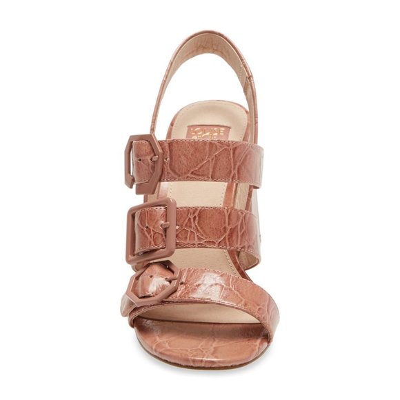 LOUISE ET CIE Loni Block Heel Strappy Sandal Shoes 9 Soft Rose NEW $160 - Picture 3 of 11